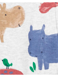 Carter's Pijama cu fermoar reversibil Hipopotam