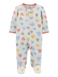 Carter's Pijama cu fermoar reversibil Inimioare 