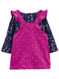 Carter's Set 3 piese sarafan bluza si ciorapei Buline