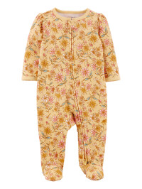 Pijama galben cu flori