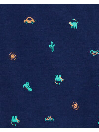 Pijama bleumarin cu dinozauri
