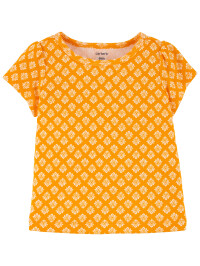 Set 2 piese tricou si salopeta tip body portocaliu 