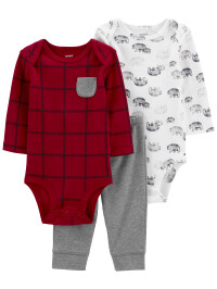 Set 3 piese pantaloni si 2 body-uri ursi polari
