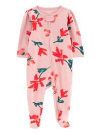 Pijama roz cu floricele