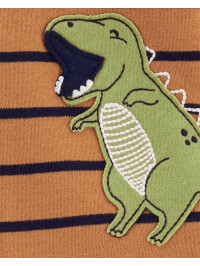 Pijama maro cu dungi si dinozauri