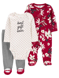 Set 3 piese pantaloni, body si pijama Best Gift Ever