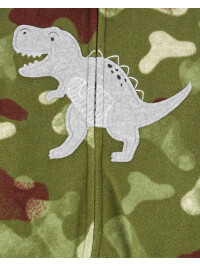 Pijama verde camuflaj dinozauri