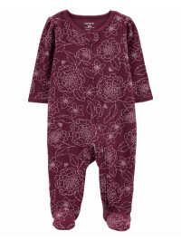 Pijama visiniu cu model floral