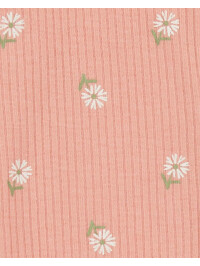 Pijama roz cu floricele