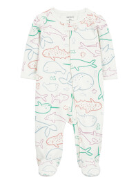 Pijama alb cu pesti