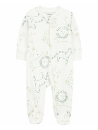 Pijama alb cu animalute