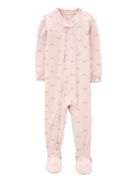Pijama roz cu curcubeu