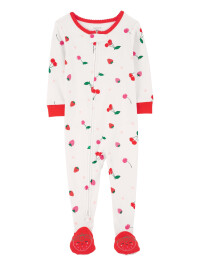 Pijama alb cu fructe