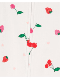 Pijama alb cu fructe