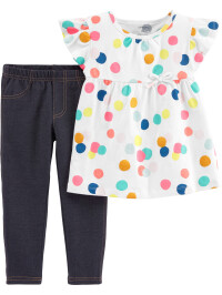Carter’s Set 2 Piese Buline bluză & colanți