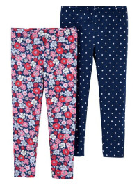 Carter's-Set 2 pantaloni flori buline
