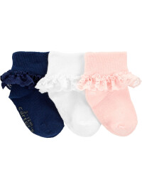 Carter’s Set 3 perechi de sosete cu danteluta