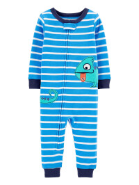 Carter's Pijama albastra cu fermoar Iguana