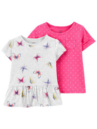 Carter's Set 2 tricouri Fluturi