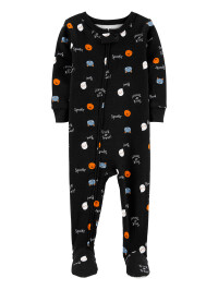 Carter's Salopeta neagra Boo! cu picioruse Halloween