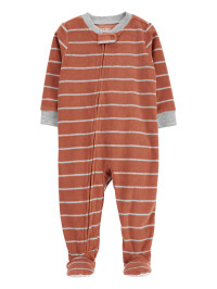 Carter's Pijama cu fermoar maro cu dungi