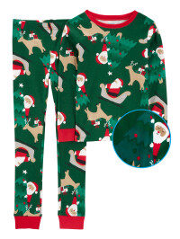 Pijama 2 piese verde Craciun