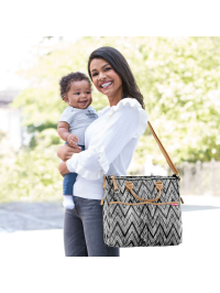 Skip Hop Geanta de scutece Duo Zig Zag Zebra