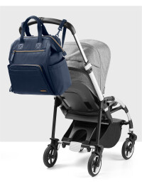 Skip Hop - Geanta pentru scutece tip rucsac, cu deschidere larga - Midnight Navy 