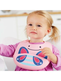 Skip Hop Bavetica de silicon Fold & Go Zoo - Fluture