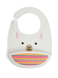 Skip Hop Bavetica de silicon Fold & Go Zoo - Lama