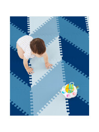 Skip Hop Covoras de joaca puzzle – Geometric Playspot - Blue Ombre